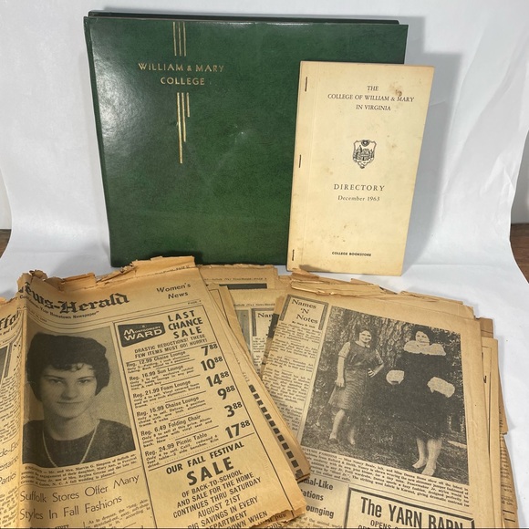 William and Mary College Virginia memorabilia 1963 - Picture 2 of 7